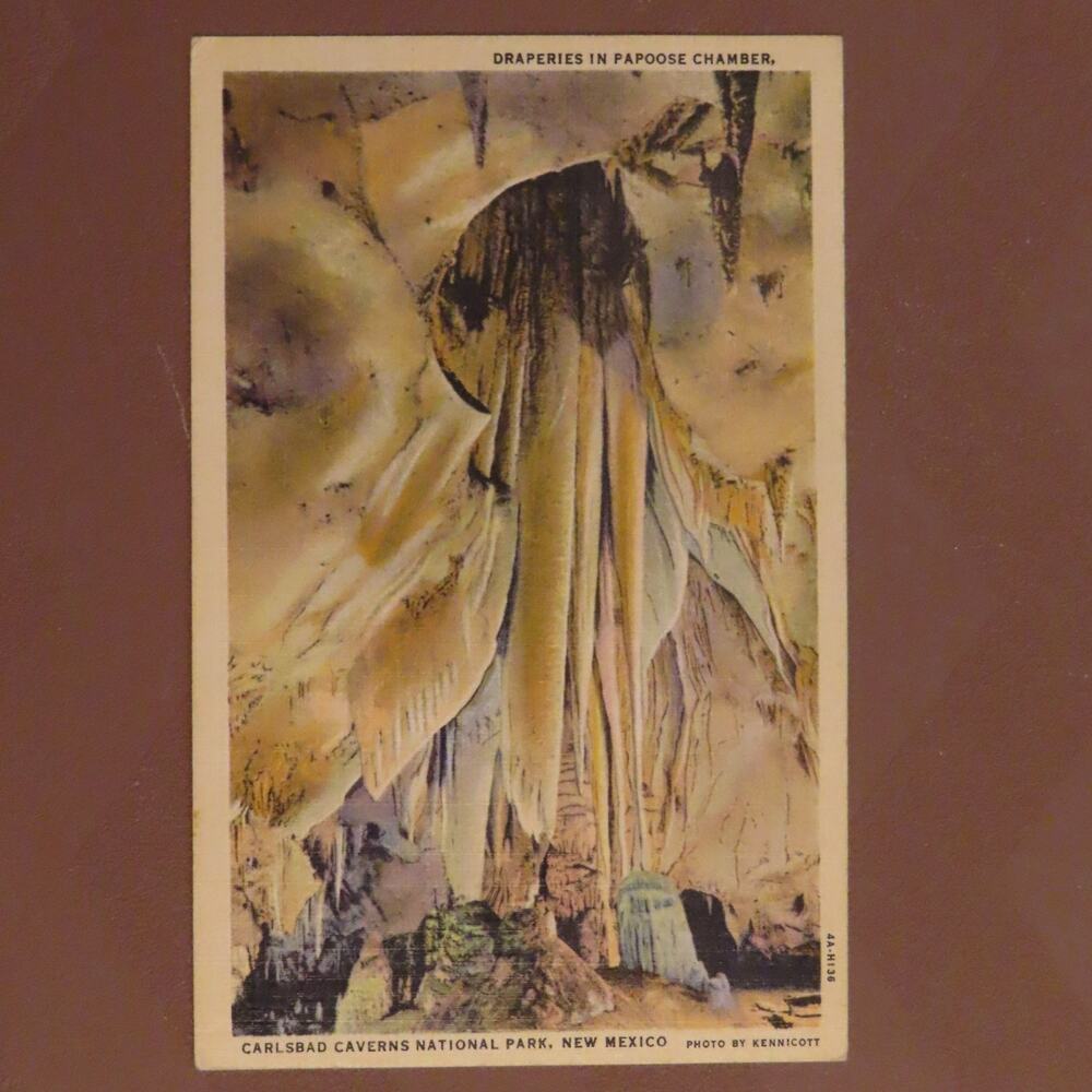 Carlsbad Cavern National Park Draperies Papoose Chamber New Mexico NM Postcard